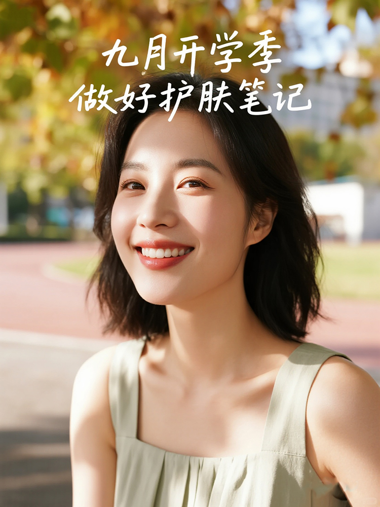 jimeng-2025-09-02-6129-用真实人物-或者场景表现此内容，文字是：九月开学季宝妈护肤笔记，忙里偷闲养出好肌...jpg